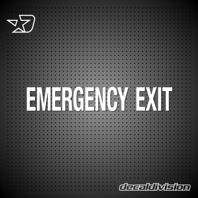 Emergency Exit Sticker